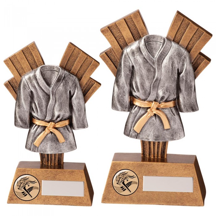 XPLODE MARTIAL ARTS GI TROPHY - 2 SIZES - 15CM - 18CM